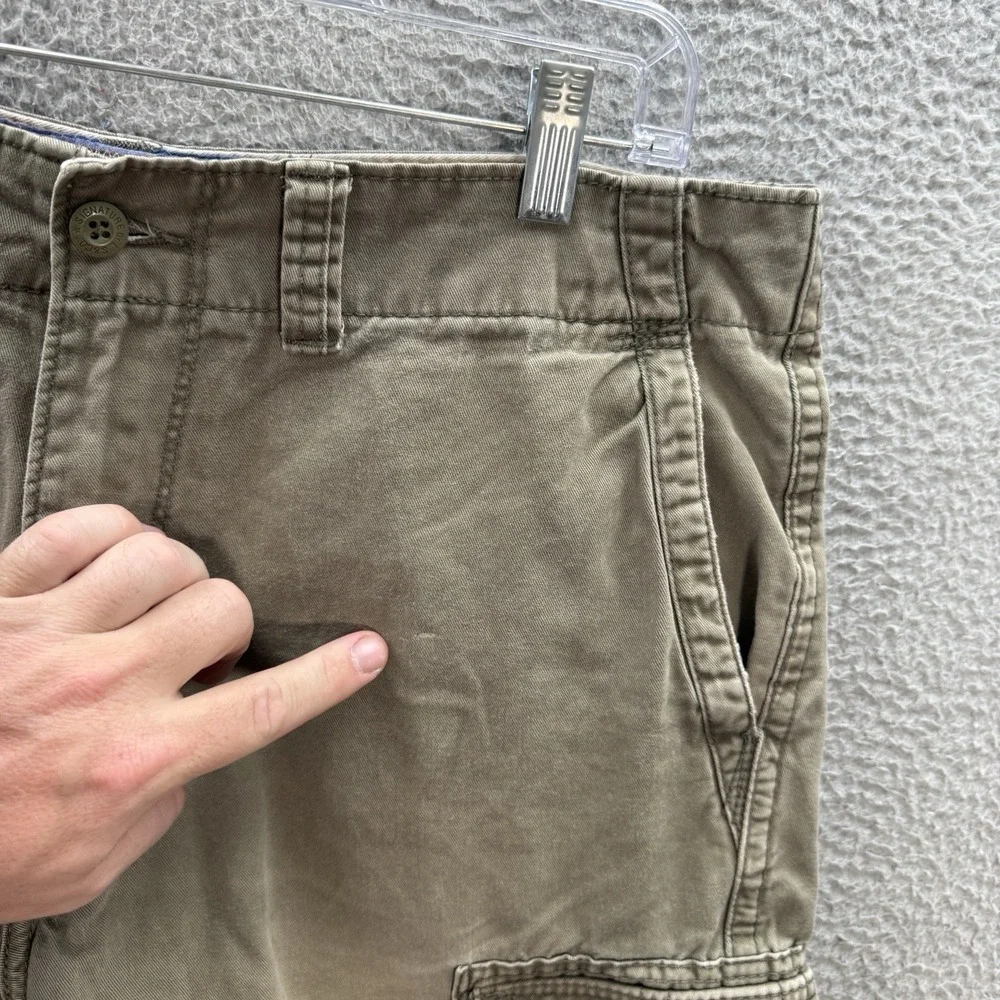 Levi Strauss Shorts‎ Mens 38 Green Cargo Skater Heavy Weight Grunge Faded Y2K
